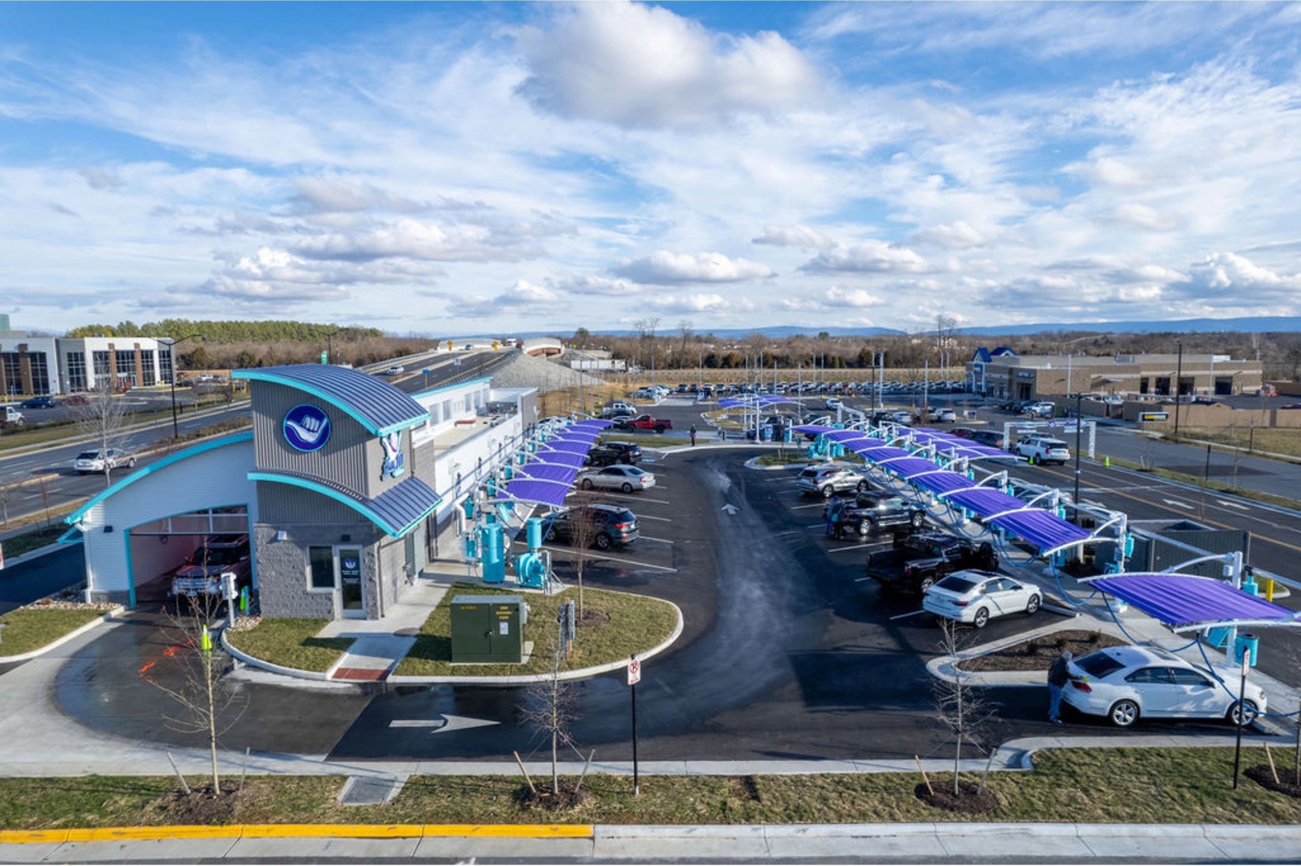 Specialty pad-site build - aerial view